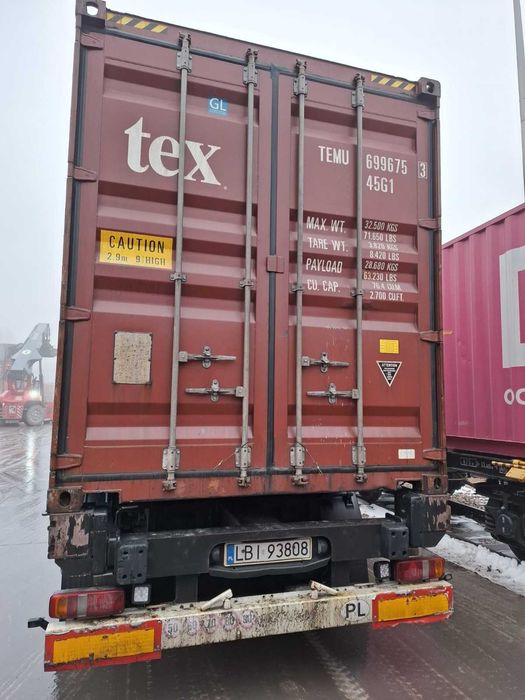 Kontener Morski 40 HC 12 metrowy Szczelny Transport