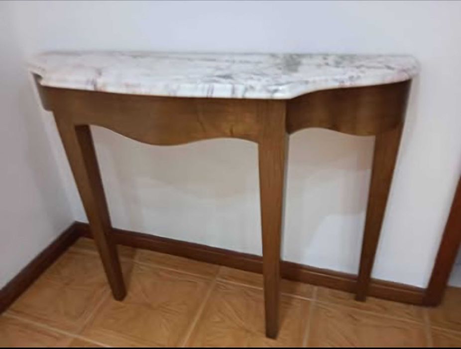 Móvel consola com pedra mármore