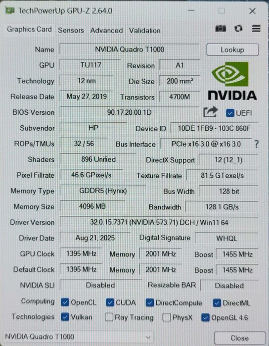 Ноутбук HP ZBook 15 G6 15,6" IPS i7-9850H/16Gb/SSD/nVidia T1000