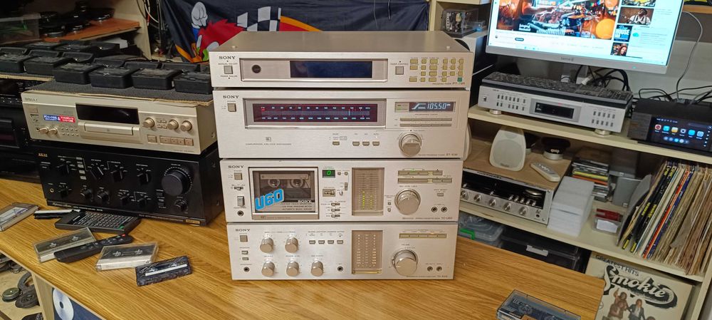Стійка Sony  tape TC‐U60 -stereo amplifier- TA‐636 -FM-AM tuner ST‐636- timer PT-79R