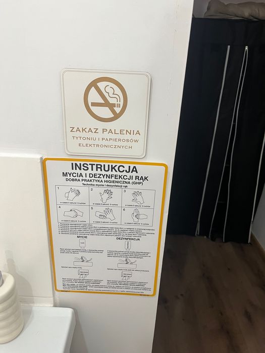 Tabliczka zakaz palenia + instrukcja