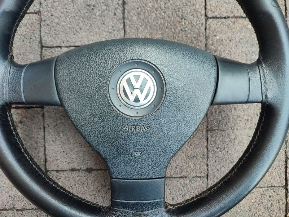 Kierownica Trójramienna Skóra VW Golf 5 V VW Passat B6
