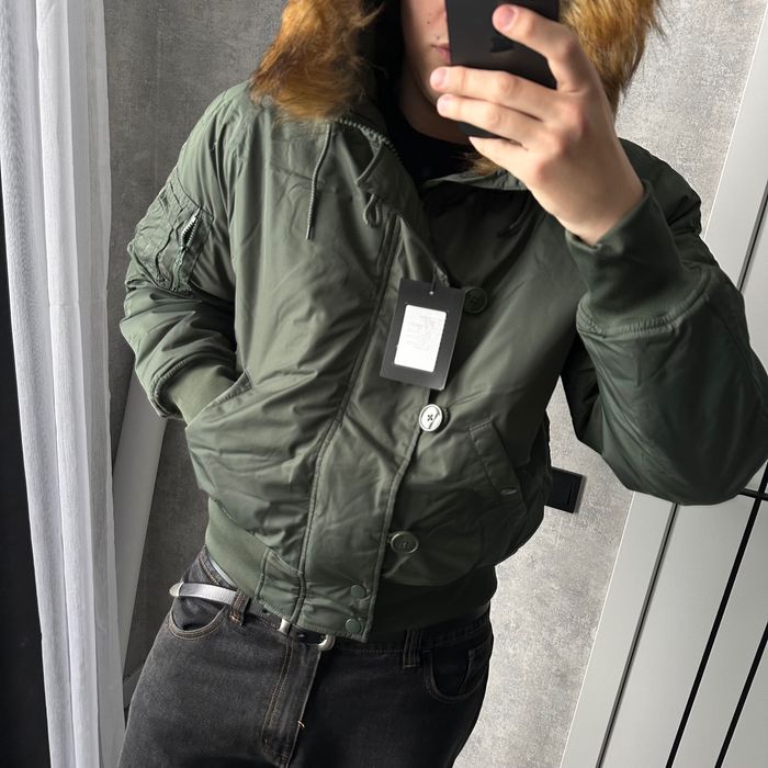 Аляска бомбер МА-1 куртка хакі камо с мехом опиум opium racer sk8 y2k