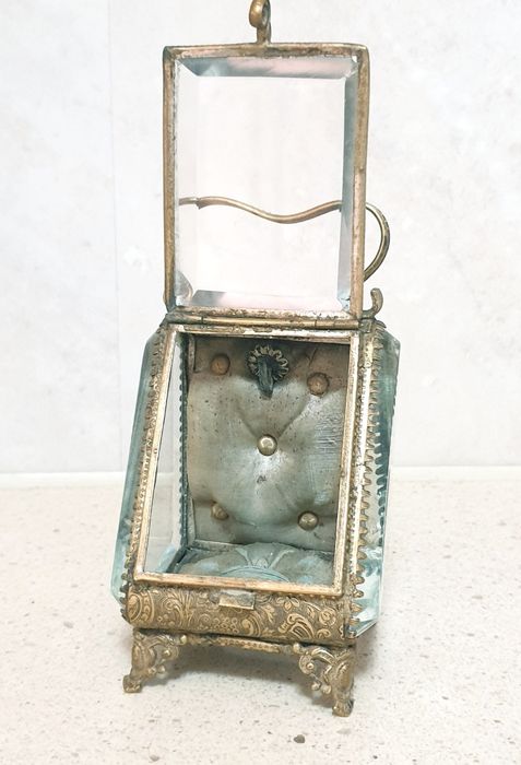 Excelente antiga vitrine de relógio de bolso francesa