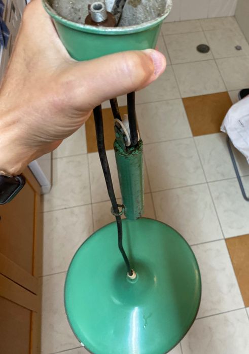 Candeeiro de teto metálico "vintage"