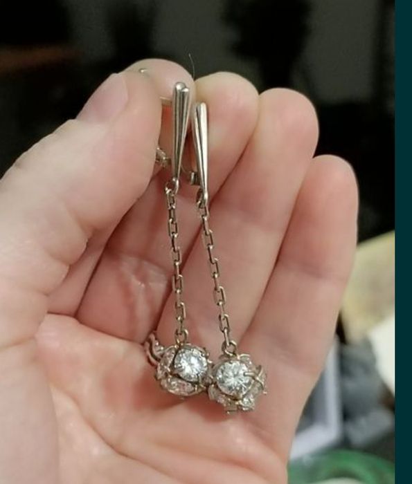Серьги сережки 925 Украина серебро серебряные