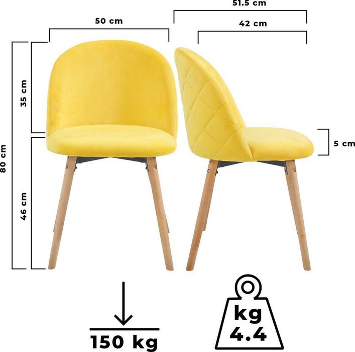 Nowe krzesło / fotel /stołek /taboret z oparciem /2szt/ aksamit !K341!