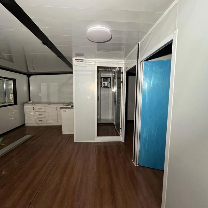 Casa modular em terreno rustico