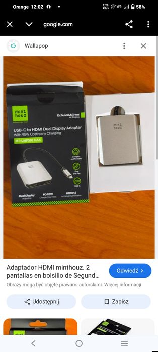 Hub, adapter USB-C do 2x HDMI, USB-A, typ C 95W PD