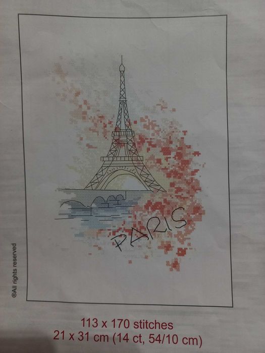 Zestaw do haftu wzor nitki kanwa