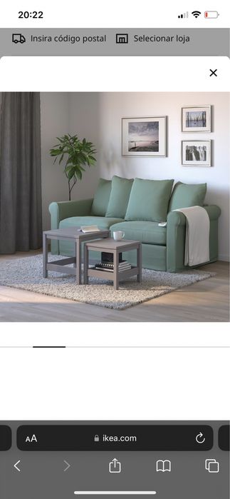 Sofa ikea verde em muito bom estado