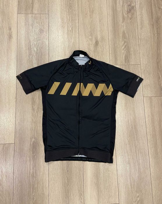 |2XL-L| Велофутболка / Велоджерси / Джерси Vermarc Winn PRR Black / Gold Short Sleeve Jersey