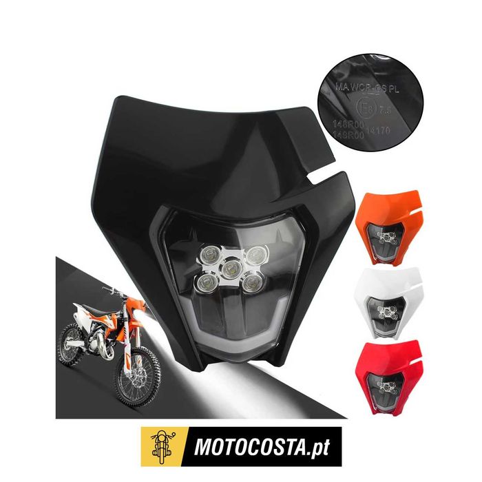 Farol LED Universal para Moto KTM EXC SX - 4200LM 12V Motocross Enduro