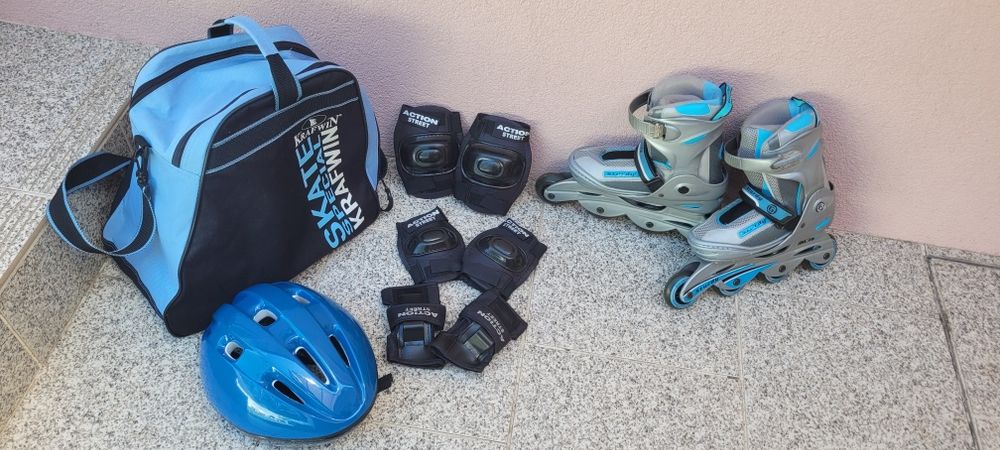 Patins 4 linha - conjunto completo