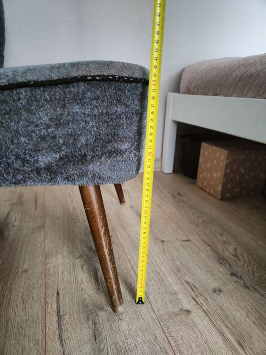 Fotel klubowy PRL oryginalne obicie