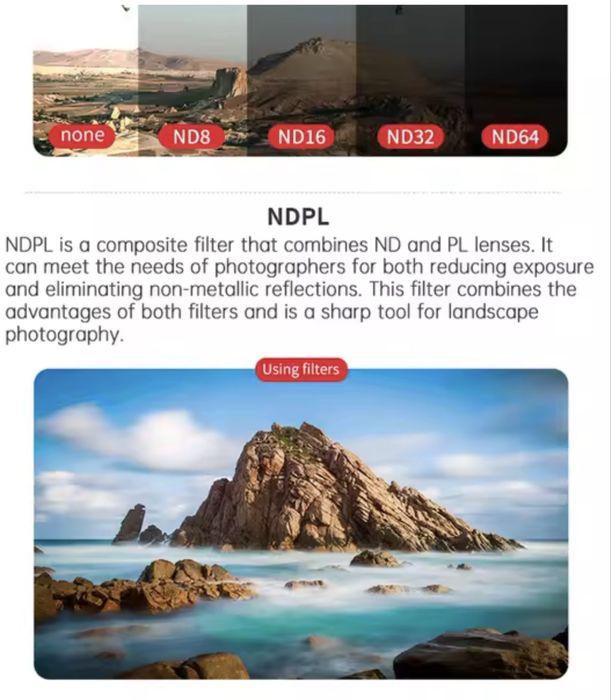 Filtr nd16PL dla Mavic4Pro