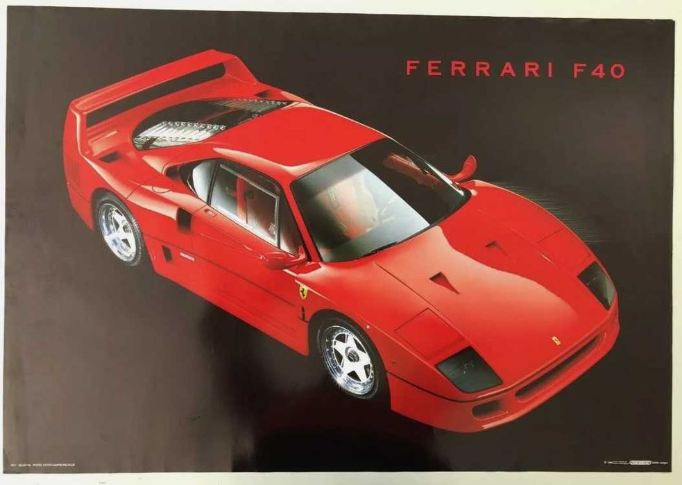 Póster Ferrari F40 (1990) – 98cm x 68cm