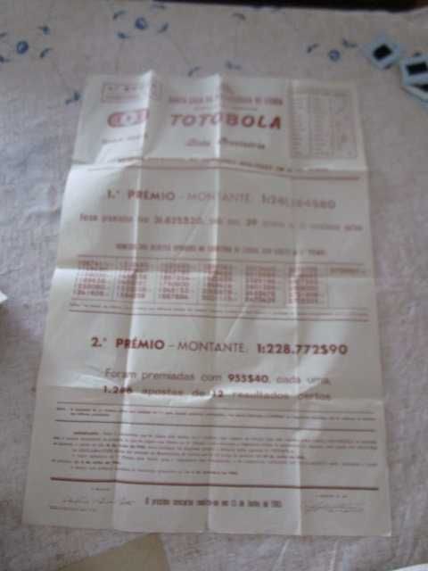 Totobola cartaz 1965 raro