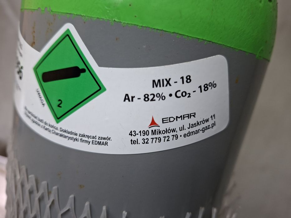 Butla Argon AR CO2 10 l pełna nowa MIG MIGOMAT