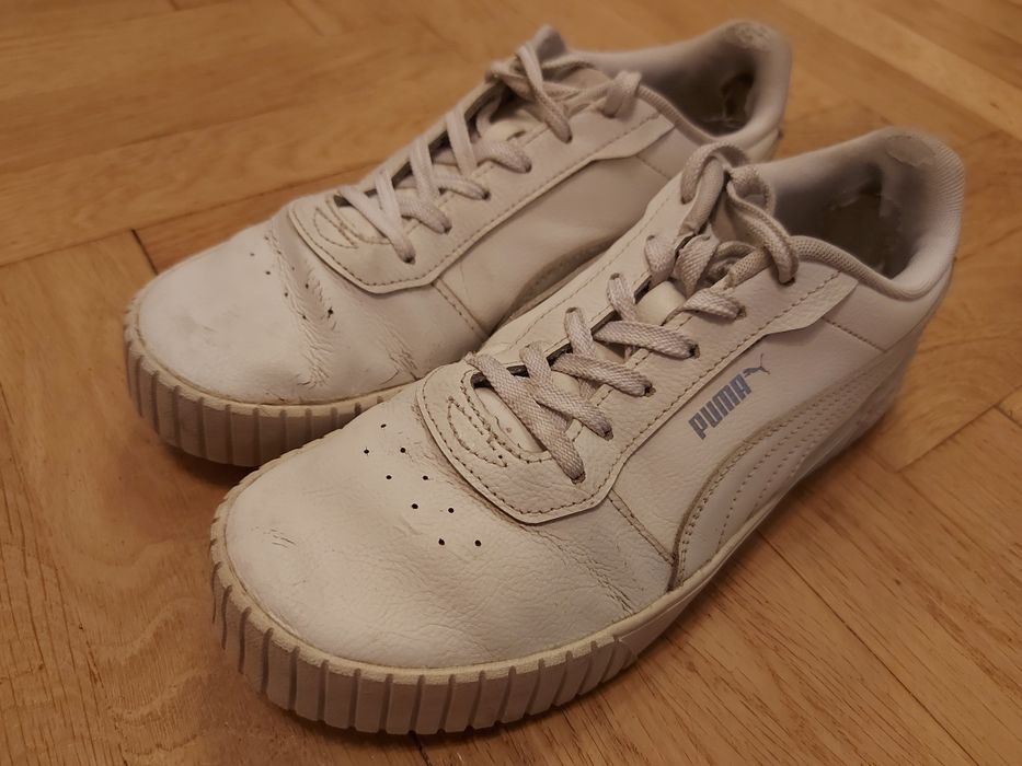 Buty skórzane sportowe PUMA, rozm 41, białe