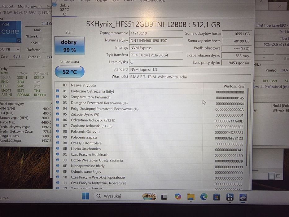 Laptop Lenovo ThinkPad T14 Gen 2 i5 -1135G7 16GB 512GB