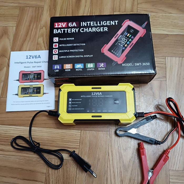 Зарядное устройство 12V 6A LiFePO4 для авто и мото НОВОЕ Импульсное