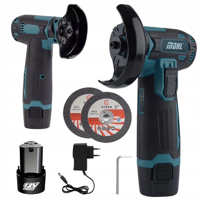 Szlifierka Kątowa 3" Akumulatorowa 12V Mała Mocna Aku 76Mm