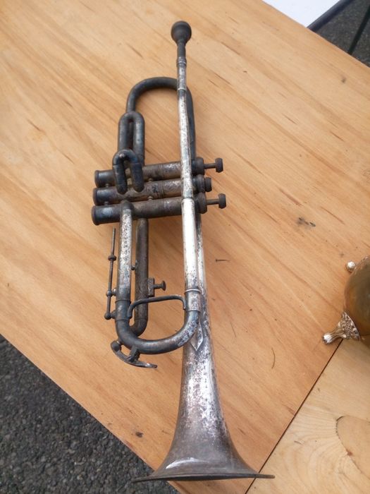 Zabytkowa kolekcjonerska trąbka muzyczna