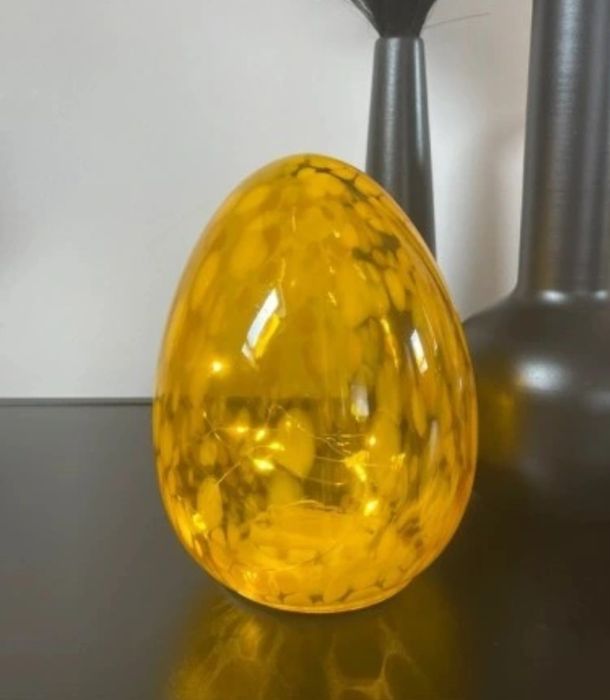 Dekoracja Wielkanocna szklane jajko led