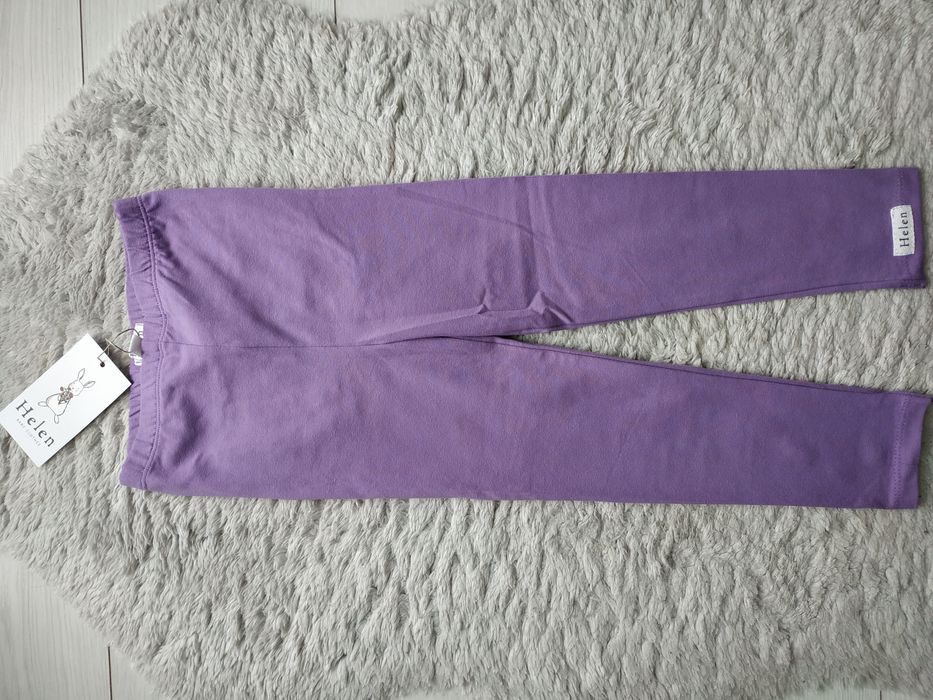 Nowe legginsy z falbankami/fioletowe/koronka/Helen/r.104