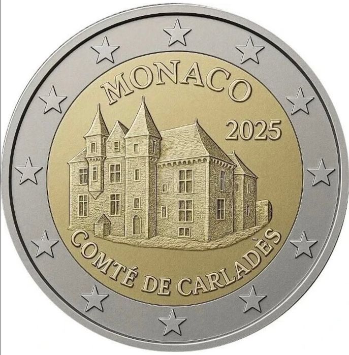Moeda proof 2€ Mónaco 2025