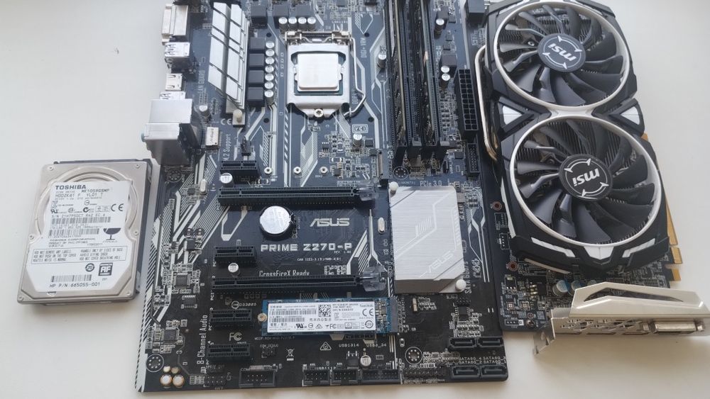 Лот Asus Prime z270-p + видеокарта+ м.2 ssd