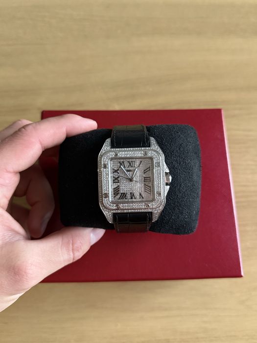 Cartier Santos 100 XL 2656 Full Diamond 8.48 karat