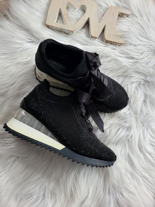 Czarne adidasy sneakersy diamenciki 37