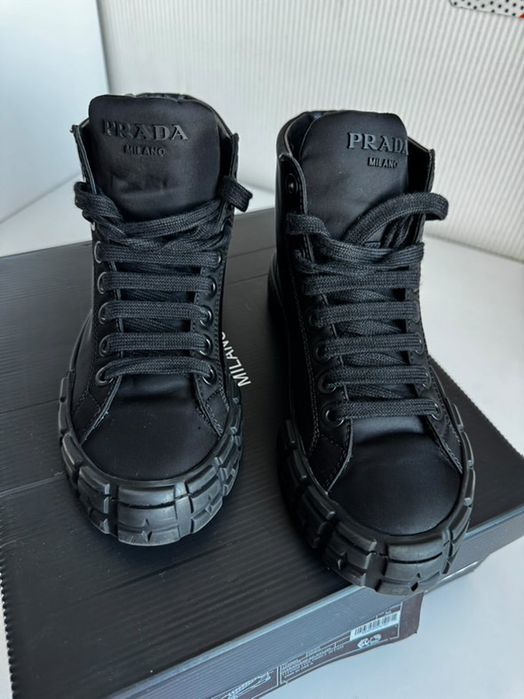 Кеди Prada 36 розмір чорні неоплан