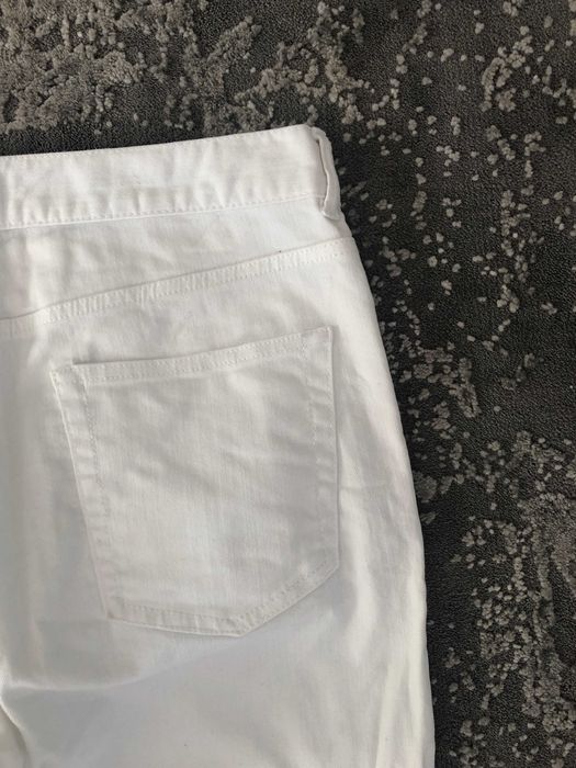spodnie damskie białe H&M bawełna i elastan r 40