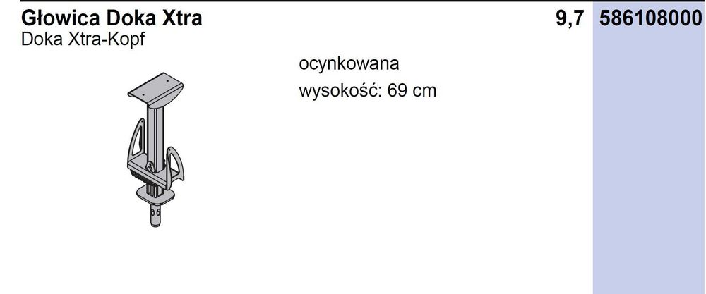 Głowica Doka Xtra szalunek korona