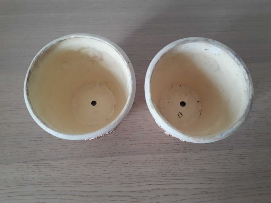 ozdobne doniczki ceramiczne 2 sztuki
