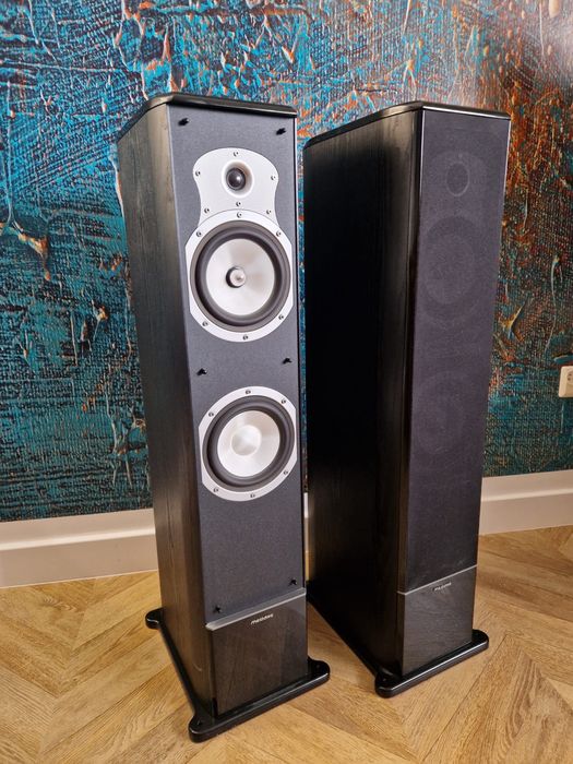 Kolumny MELODIKA BL40 + amplituner DENON z kablami