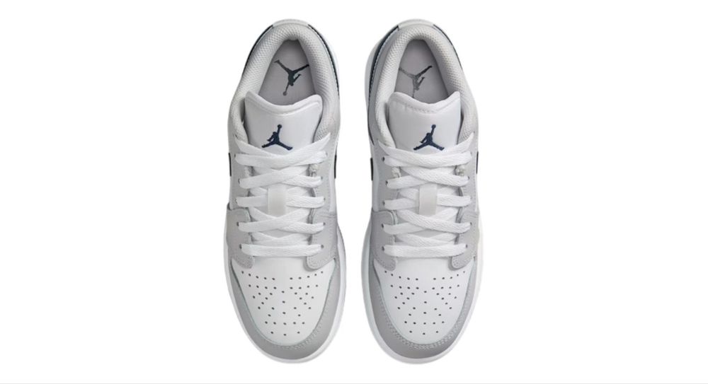 Air Jordan 1 Low (GS) White/Midnight Navy 40