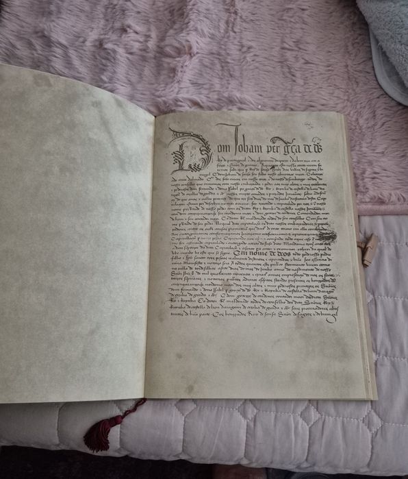 Livro,copia do tratado de Tordesilhas