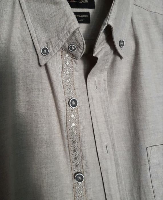 Рубашка Massino Dutti M оригінал сіра