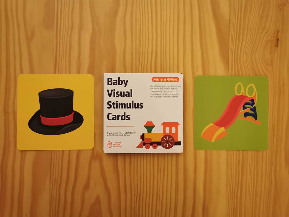 Cartões Estimulação Visual Para Bebés|Cartões Montessori (12-36 meses)