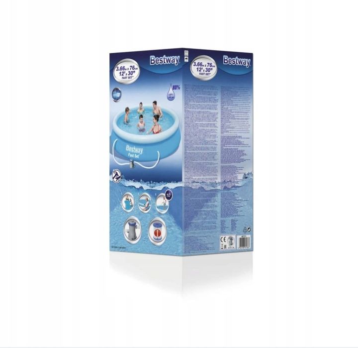 Basen ogrodowy rozporowy Bestway 366x76cm + pompa