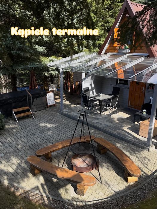 Górski Drewniany Domek w lesie termy sauna wanna SPA las góry jezioro