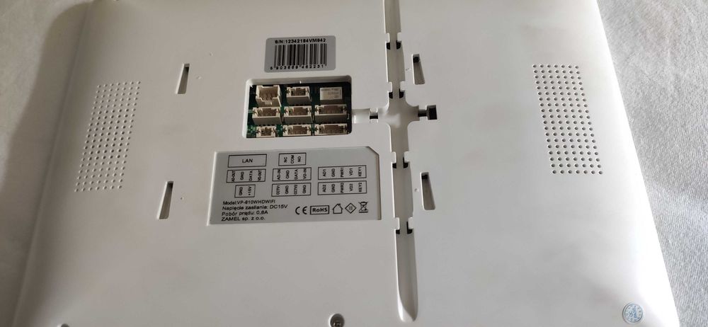 Monitor Wideo Domofonu Ekran Dotykowy WiFi IP Biały VP-810WHD ZAMEL