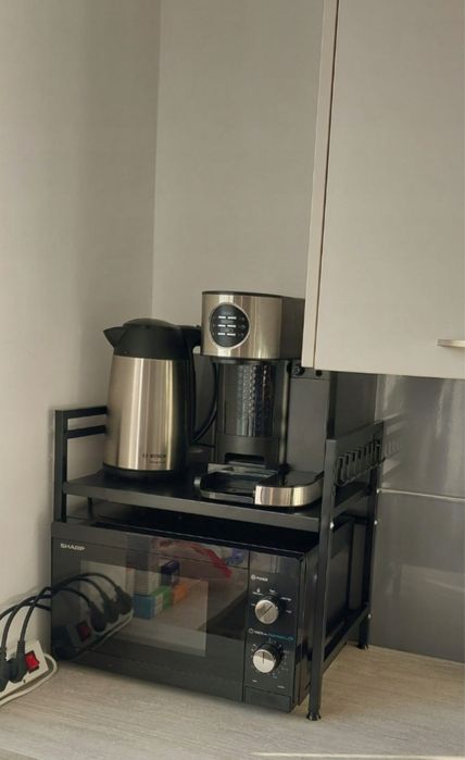 Regulowana półka stojak na mikrofalówkę stalowy regał kuchenny