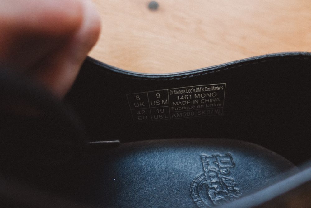 Dr. Martens półbuty Glany 1461 Mono 14345001 Czarny