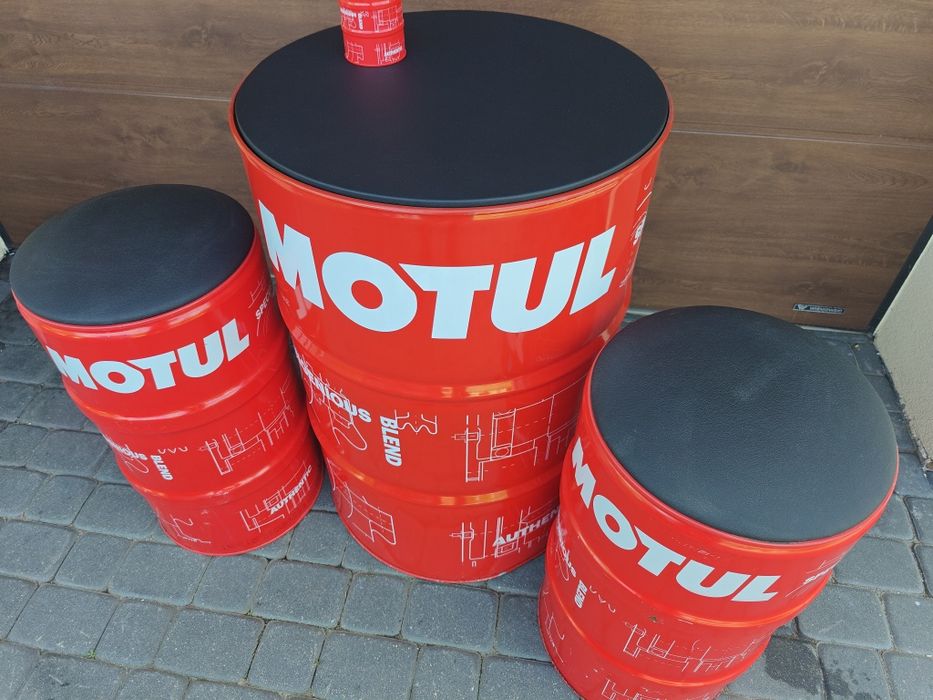 Meble z beczek zestaw