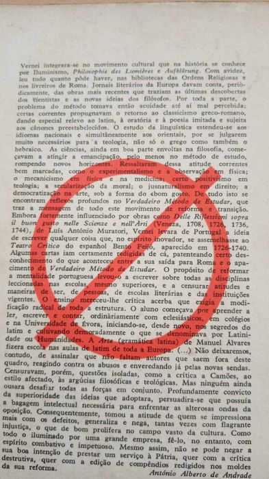 Verdadeiro método de estudar, Luís António Verney (edição 1965)